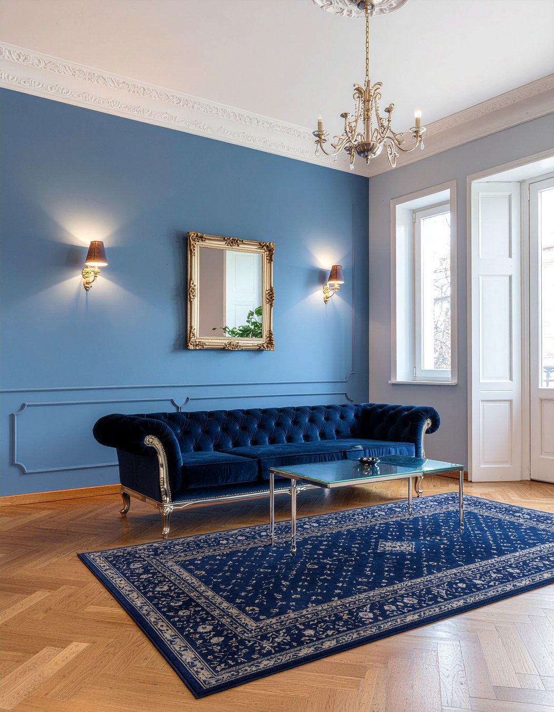 Blue Victorian living room - 30 Victorian living room ideas