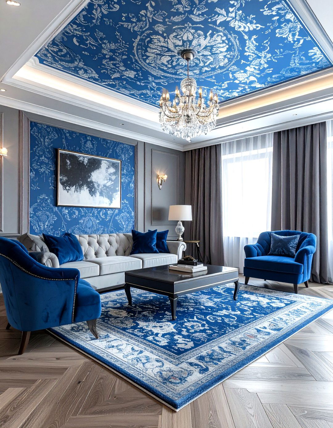 30 Unique Living Room Blue Ceiling Ideas to Elevate Your Room