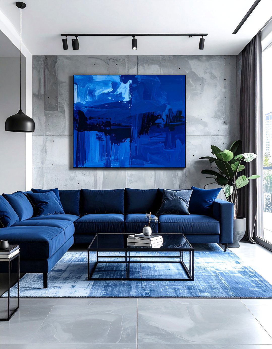 30 Industrial Blue Living Room Ideas for Cool Vibes