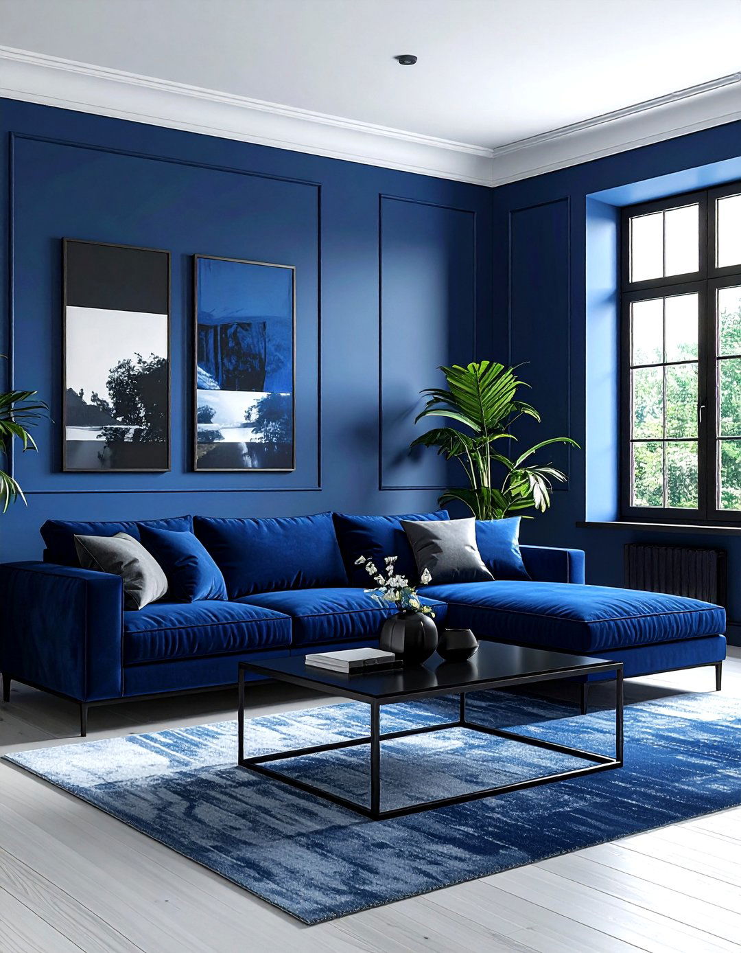 Blue and black living room - 30 contemporary blue living room ideas