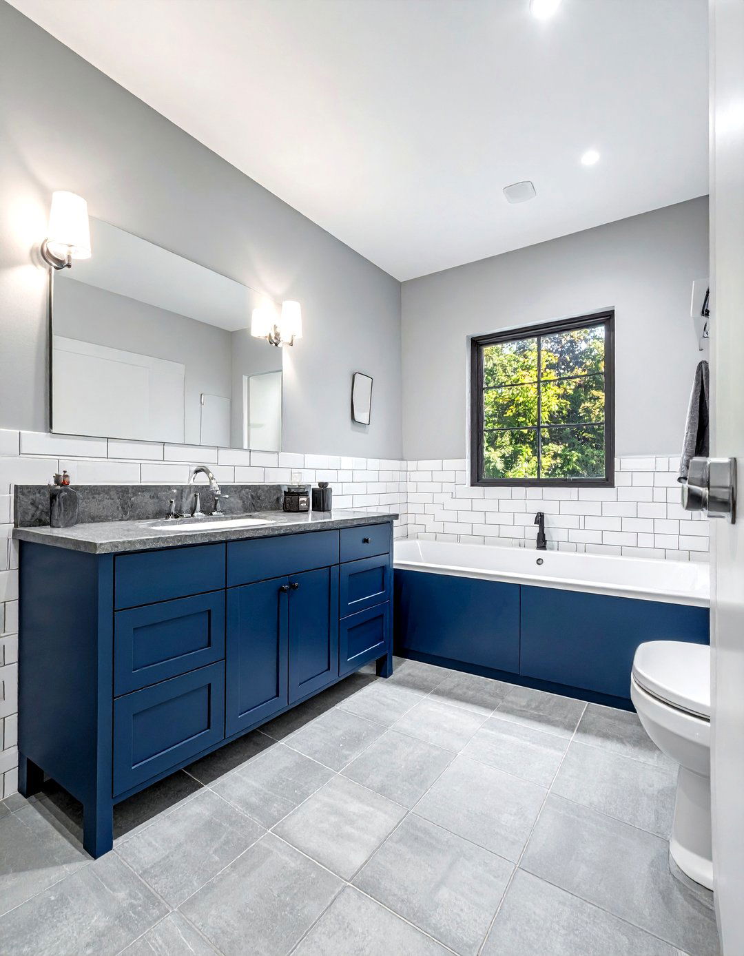 Blue and gray guest bathroom - 30 blue and gray bathroom ideas