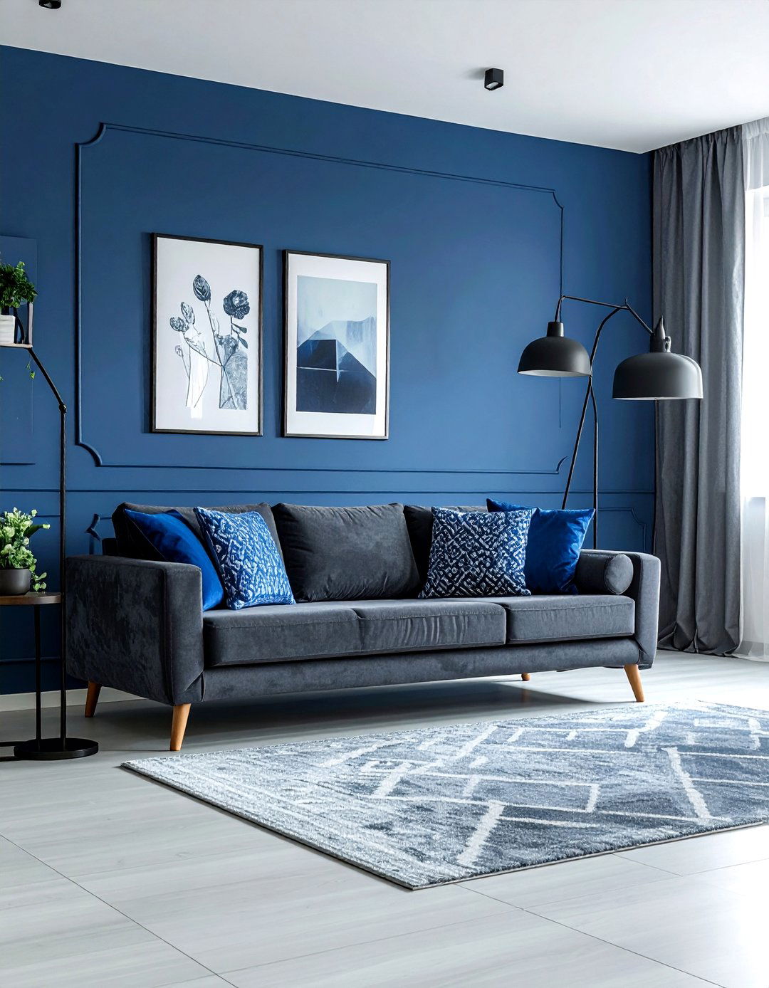 Blue and gray living room - 30 contemporary blue living room ideas
