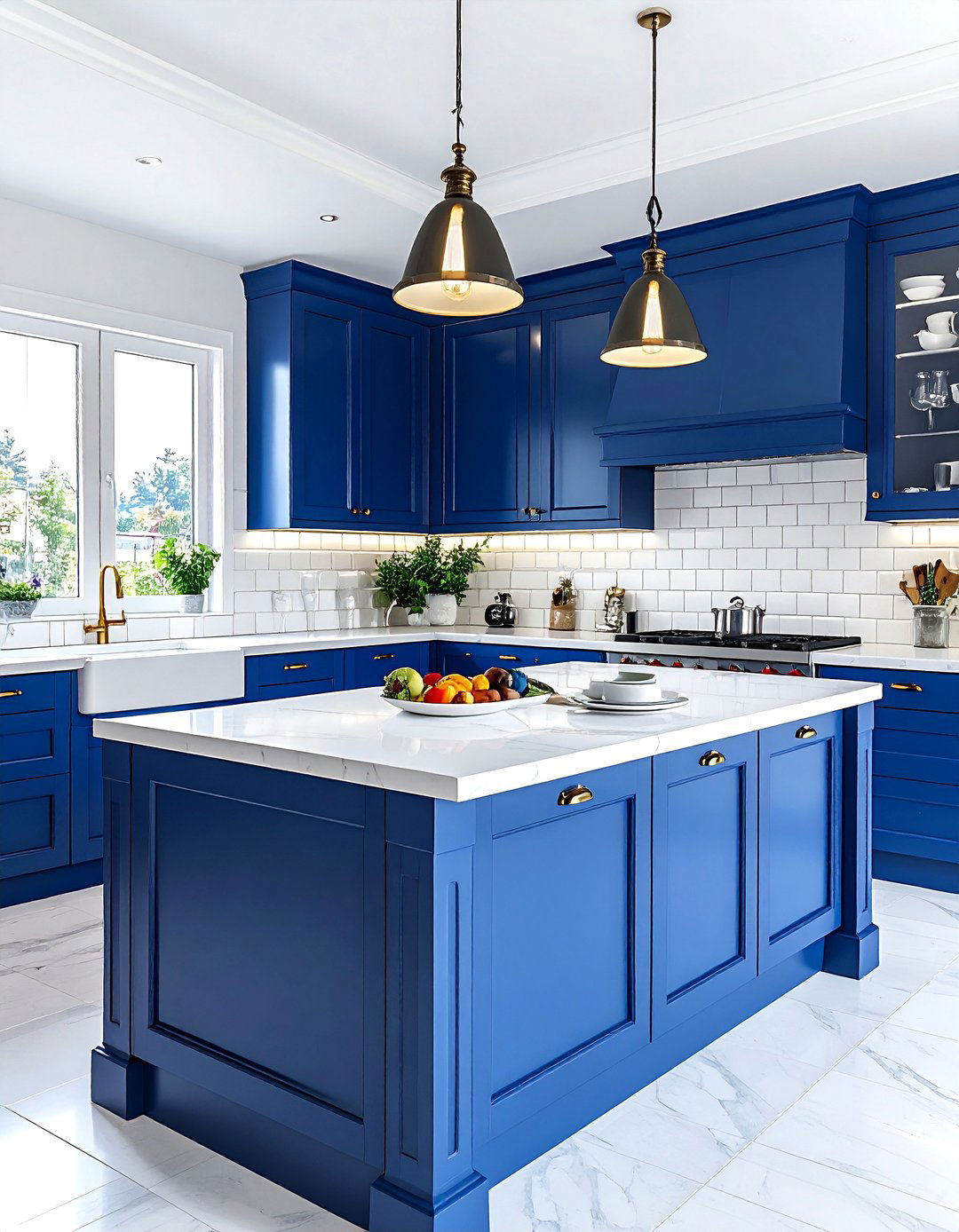 Blue and white kitchen - 30 cool blue kitchen ideas