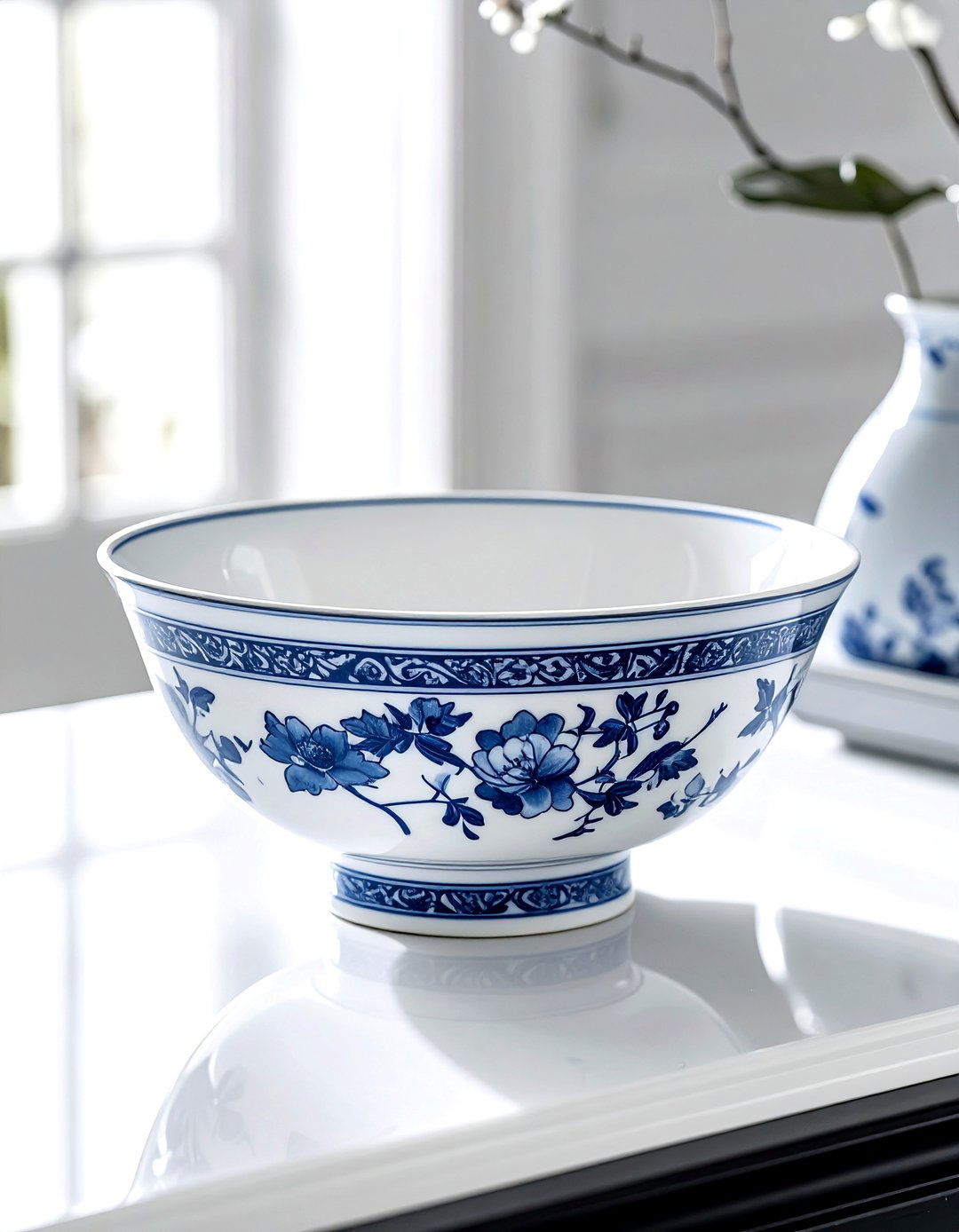 Blue and white porcelain bowl - 30 console bowl ideas