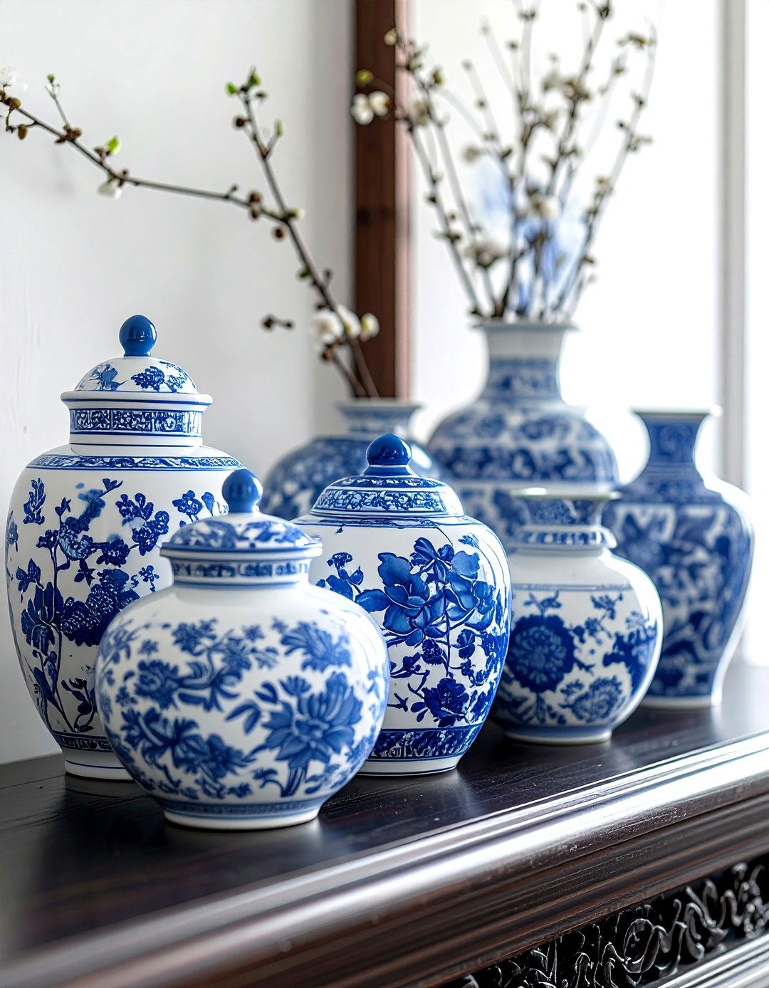 Blue and white porcelain decor - 30 colonial home decor ideas