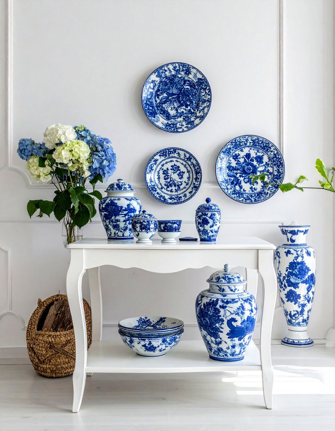Blue and white porcelain decor - 30 updated traditional dining room ideas