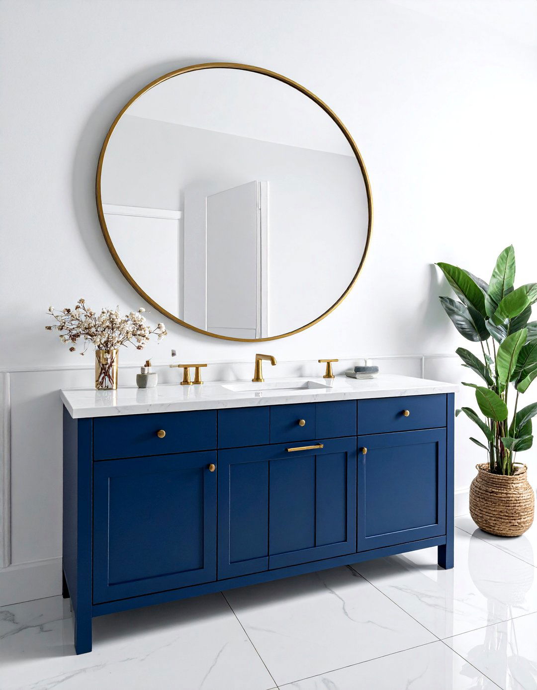 Blue bathroom vanity - 30 elegant bathroom ideas