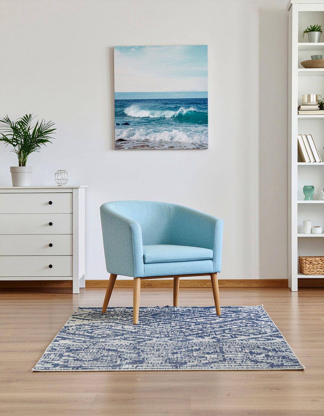 Blue chair - 30 living room accent chair ideas