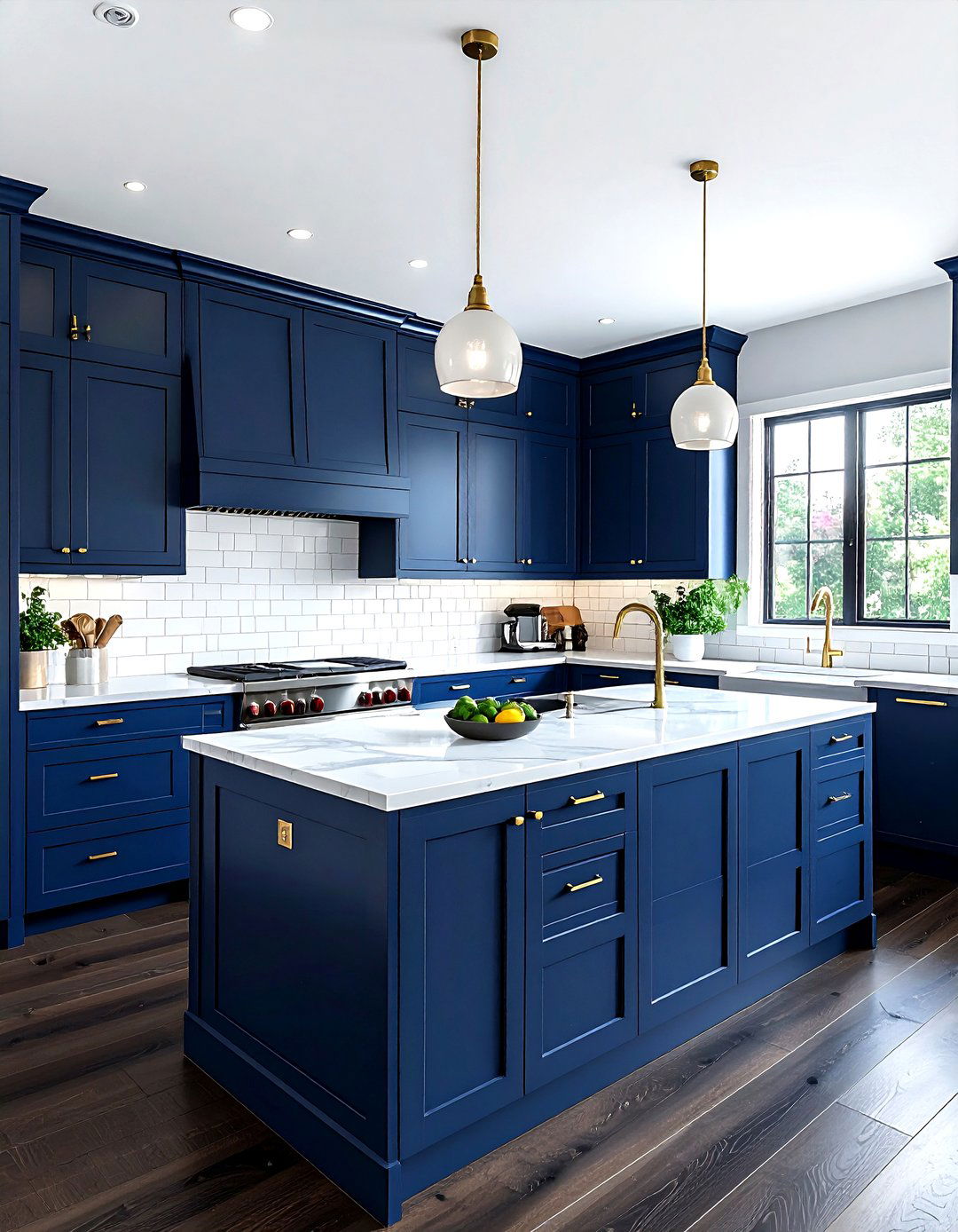 Blue galley kitchen - 30 galley kitchen ideas