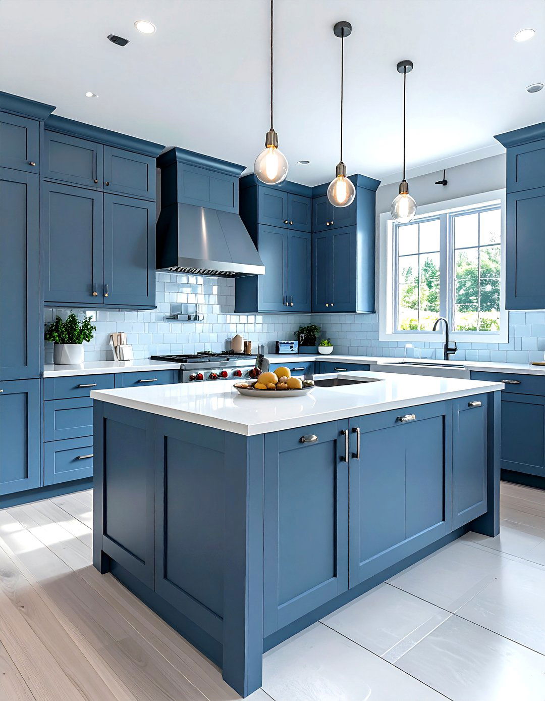Blue grey kitchen - 30 grey kitchen ideas