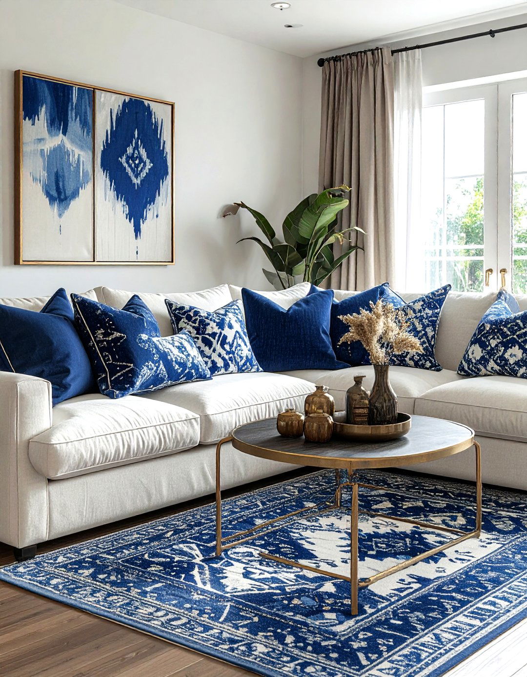 Blue ikat pillows - 30 ikat decor ideas