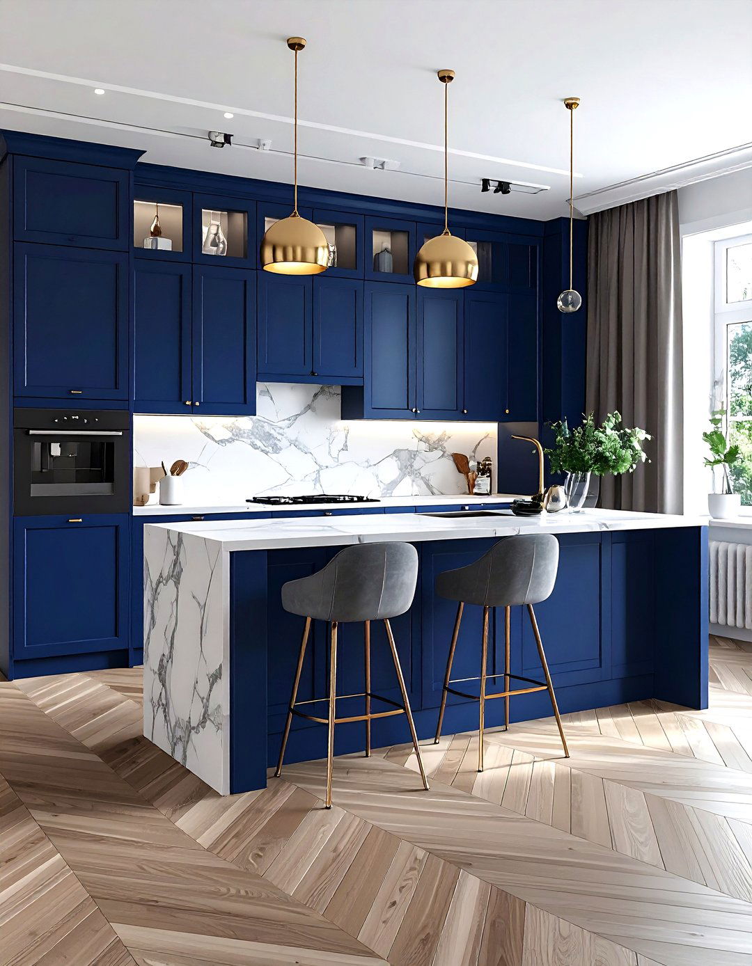 Blue kitchen cabinets - 30 amazing kitchen ideas