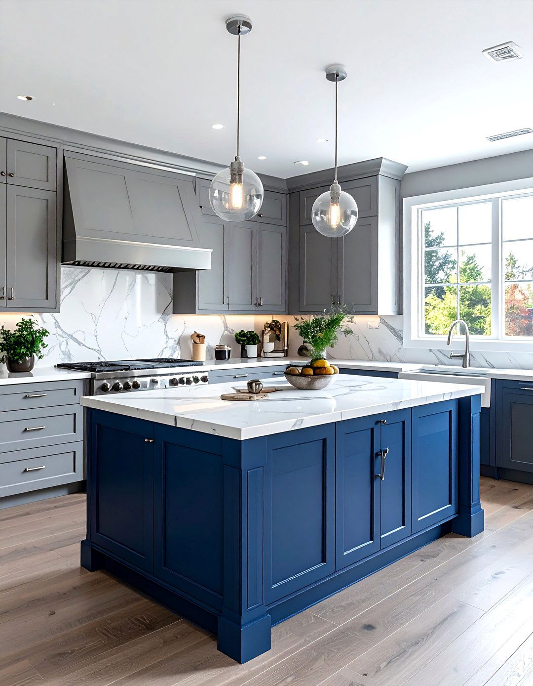 Blue kitchen island - 30 trending kitchen ideas