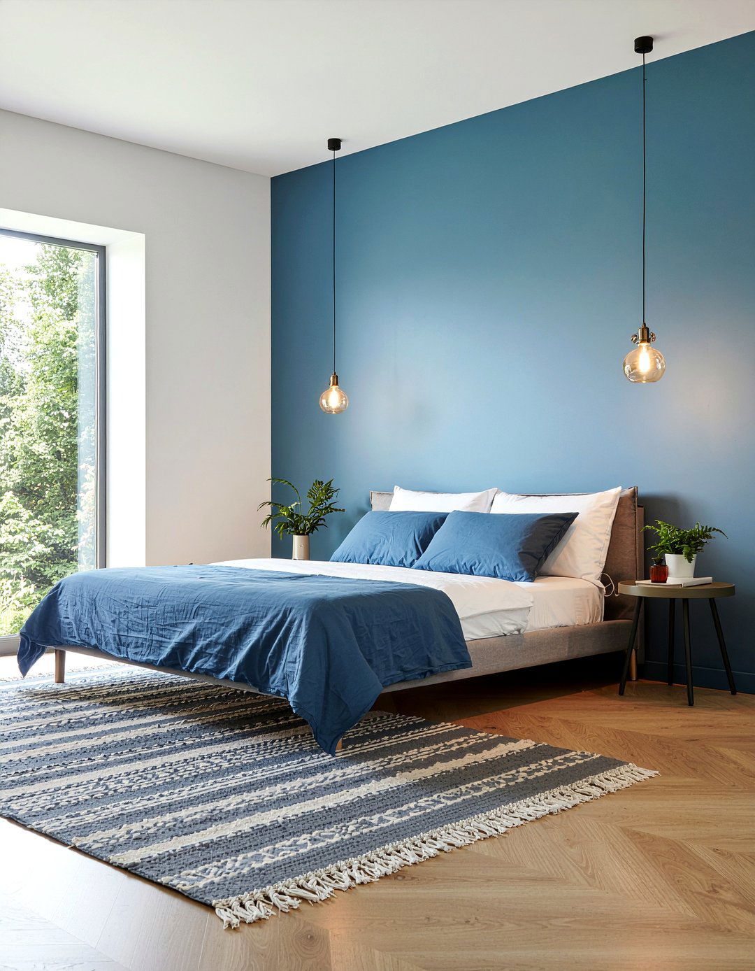 Blue minimalist bedroom - 30 celebrity bedroom ideas