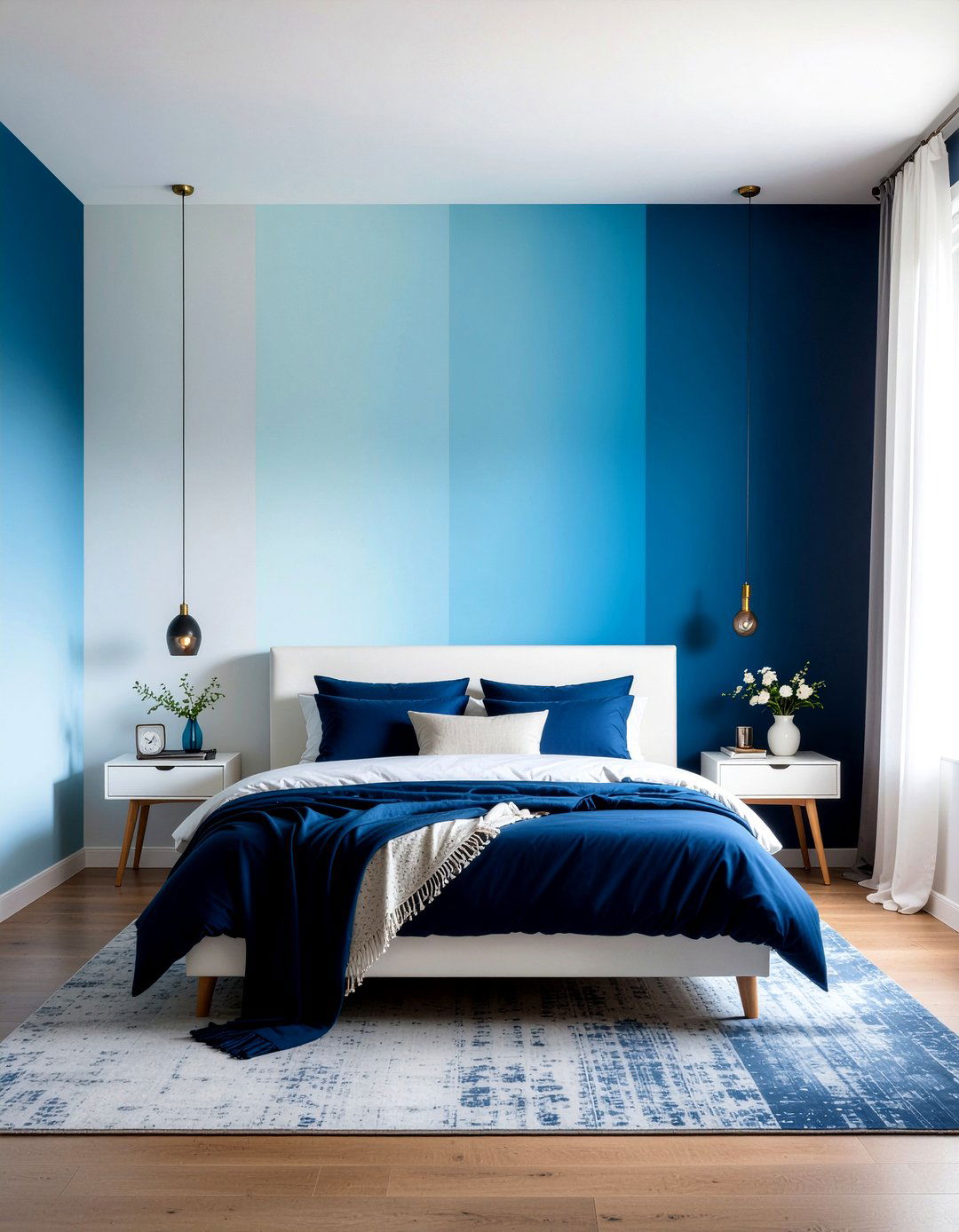 Blue ombre bedroom - 30 bedroom blue walls