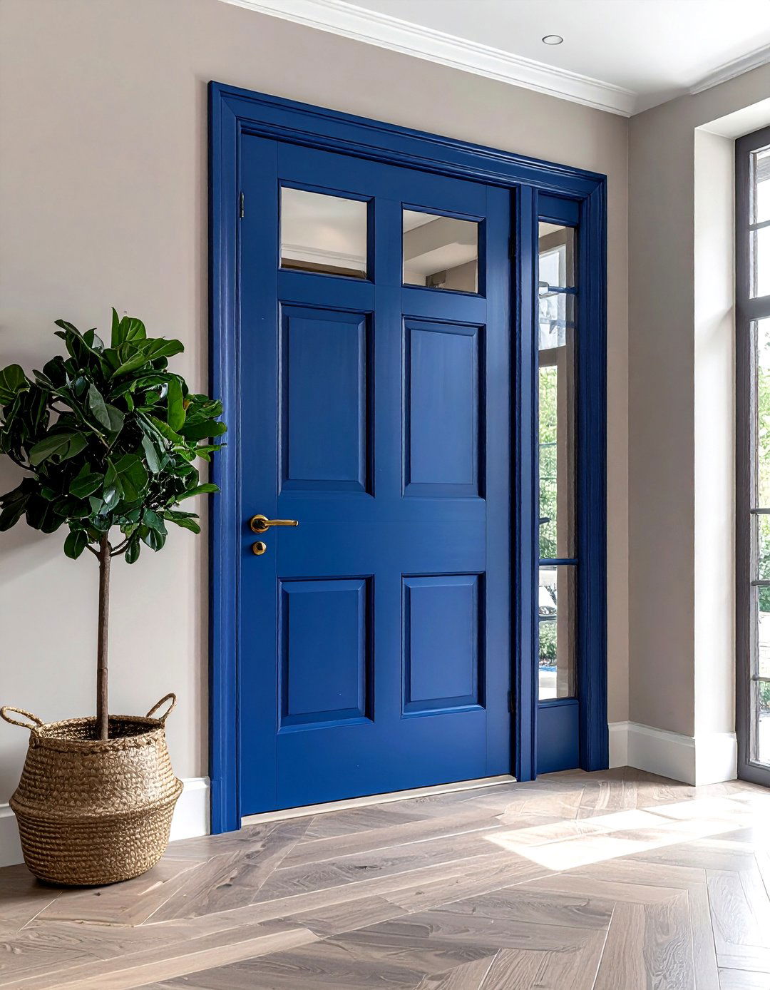 Blue pantry door - 30 cool blue kitchen ideas