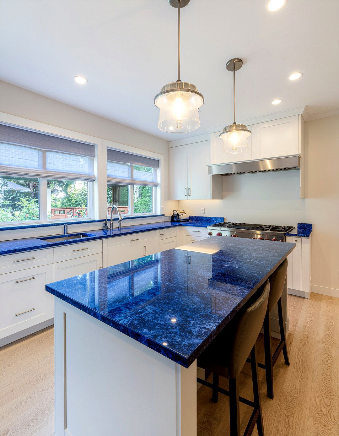 Blue quartz kitchen countertops - 30 quartz countertop kitchen ideas