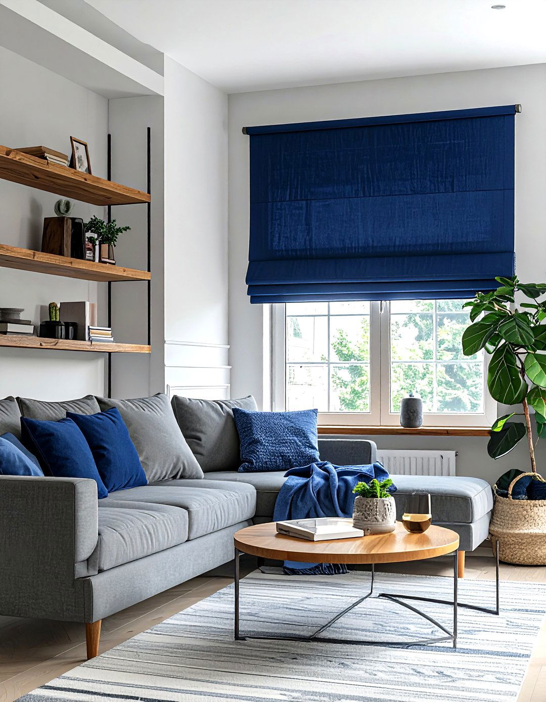 Blue roman shade - 30 roman shade ideas