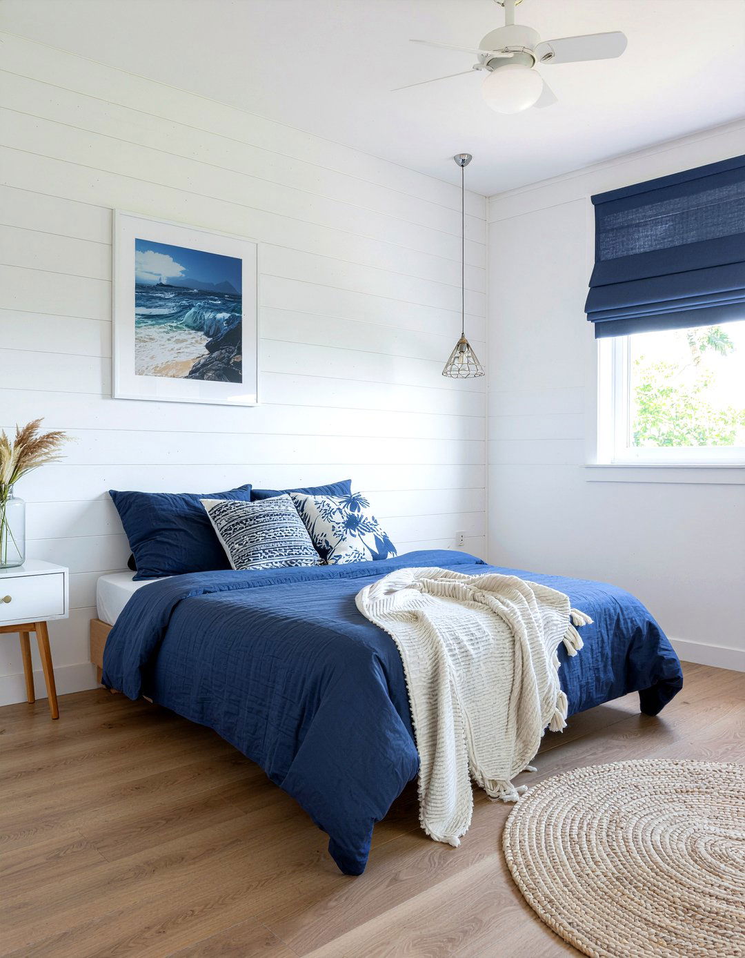 Blue roman shades - 30 bedroom roman shades