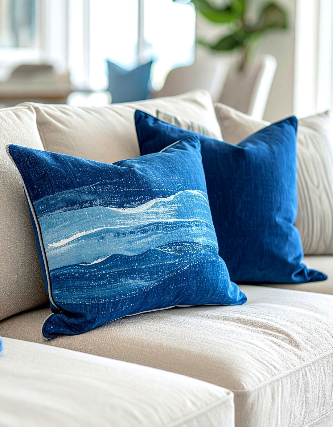 Blue sofa pillow - 30 decorative pillow ideas