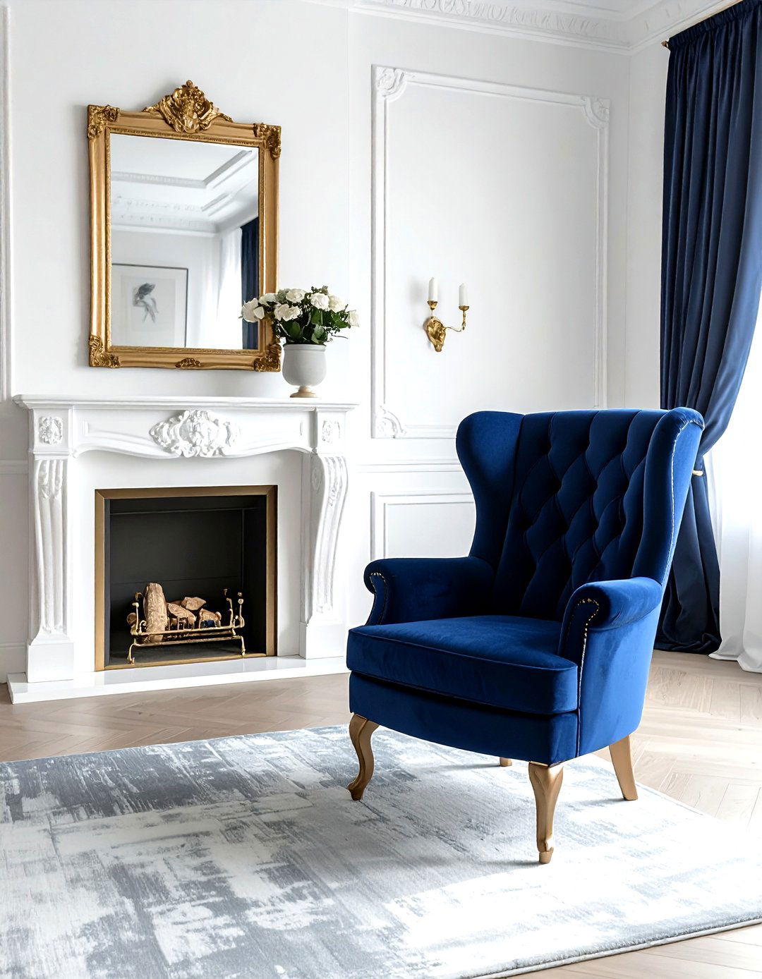 Blue swivel chair - 30 living room swivel chairs
