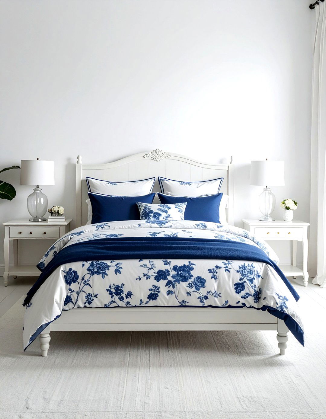 Blue toile bedding set - 30 toile decor ideas