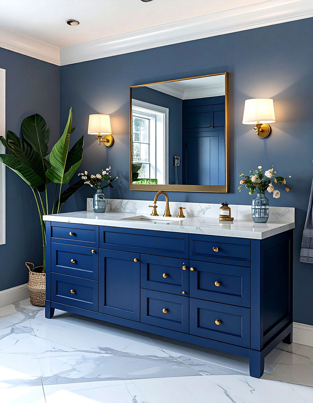 Blue vanity bathroom - 30 parade of homes bathroom ideas
