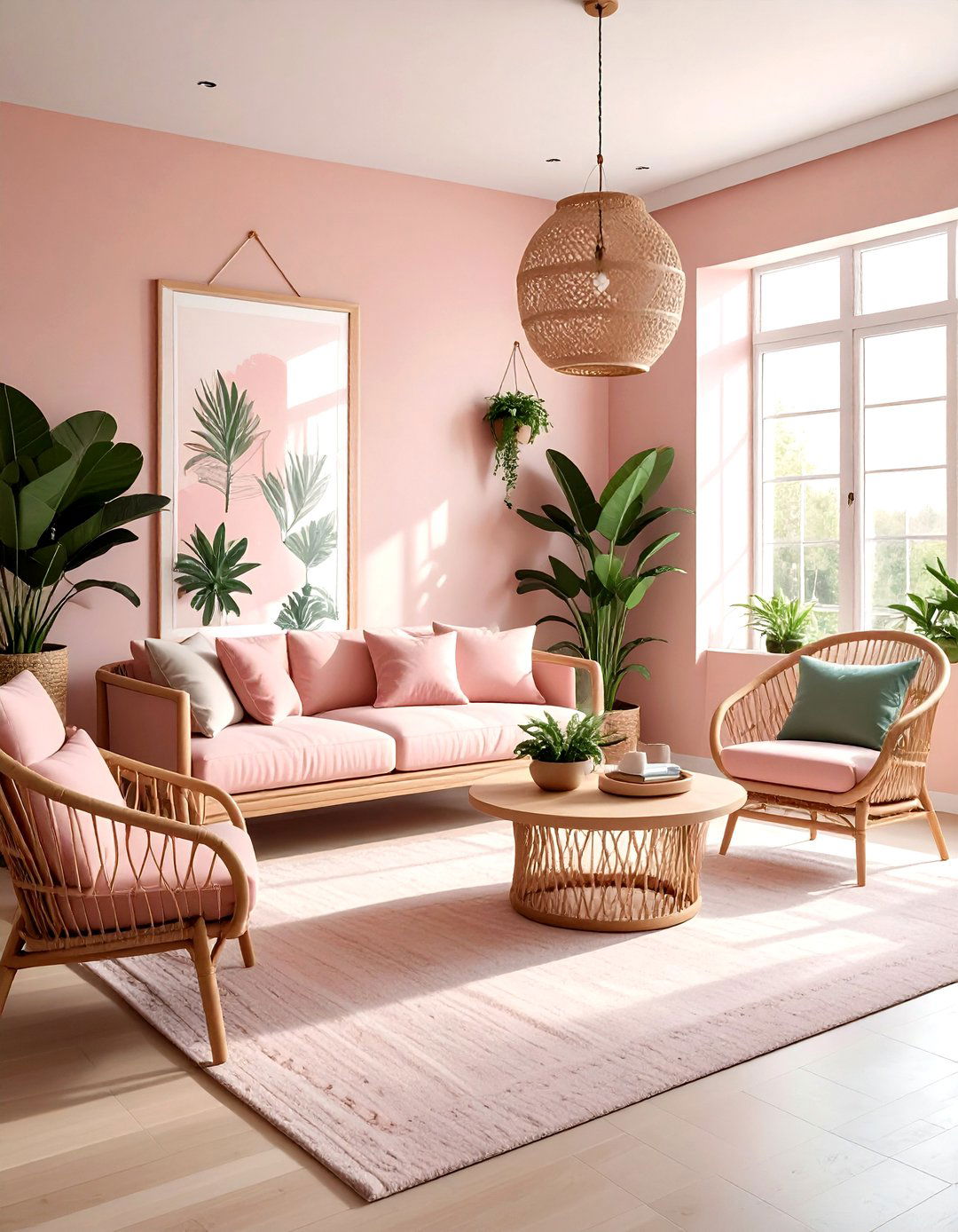 Blush Boho Living Room - 30 blush living room ideas