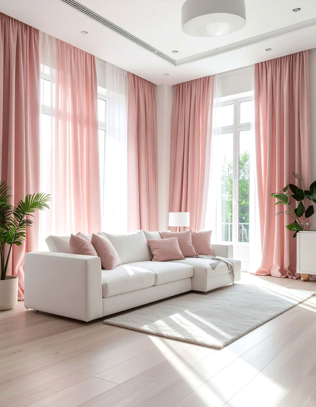 Blush Living Room Curtains - 30 blush living room ideas