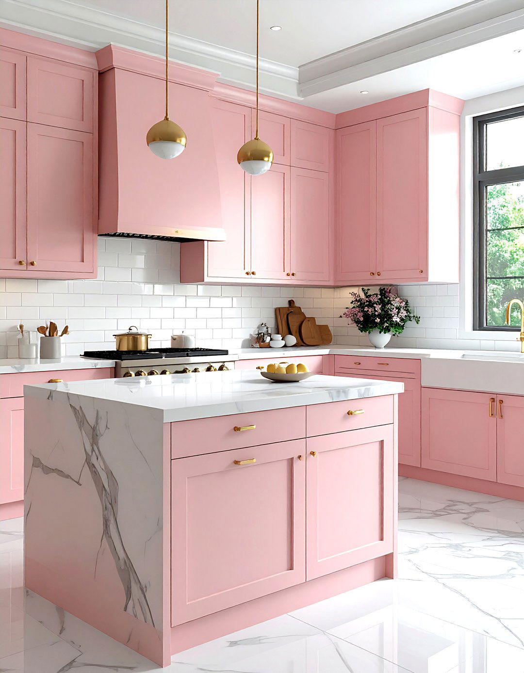 Blush Pink Kitchen Cabinets - 30 pink and white kitchen ideas