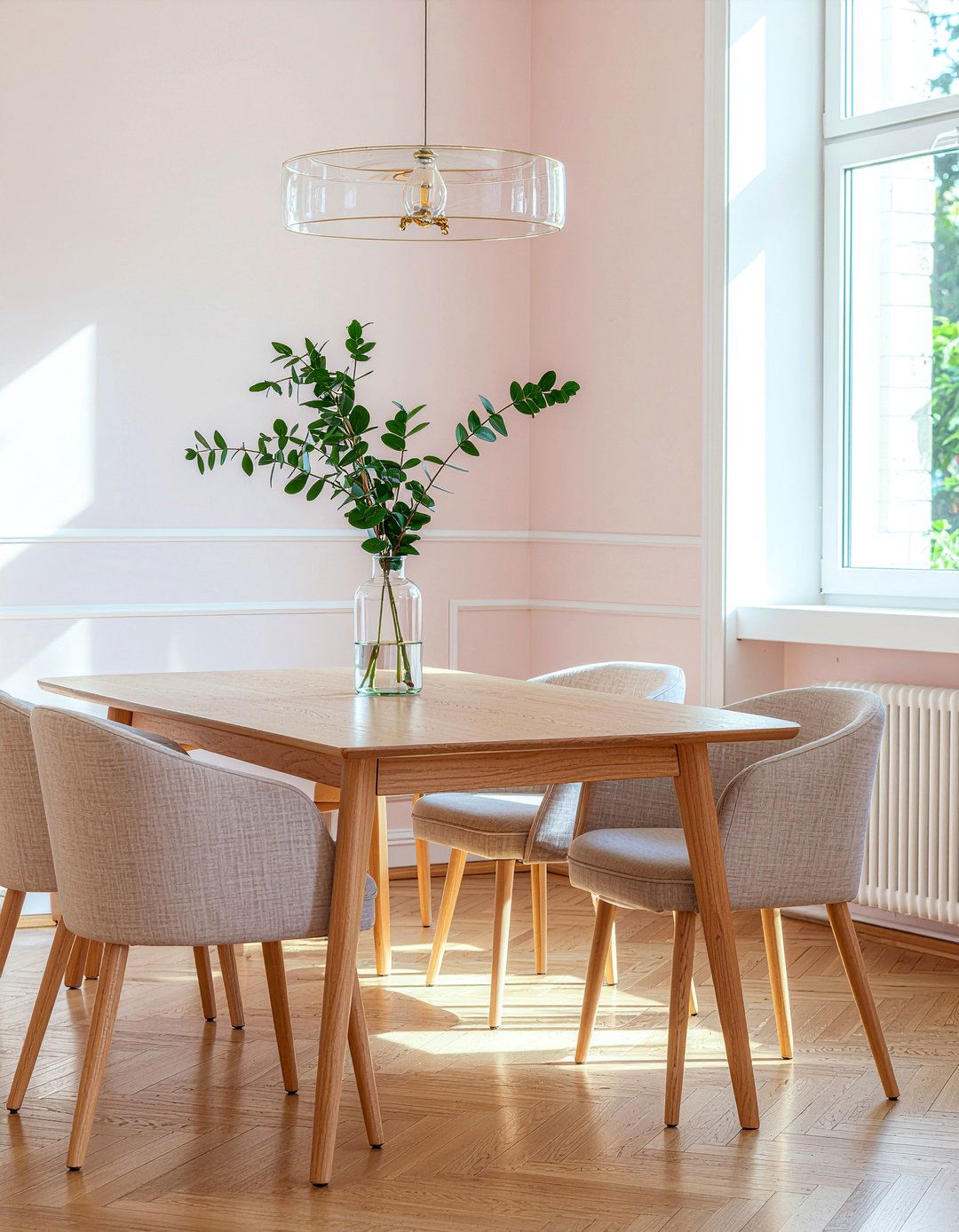 Blush Pink Walls - 30 pink dining room ideas