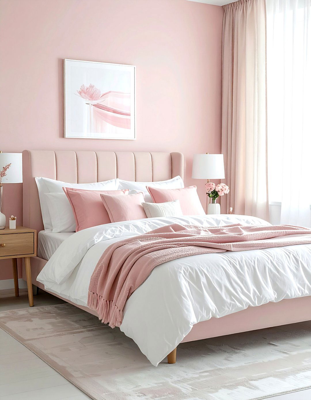 Blush Pink and White Bedroom - 30 pink and white bedroom ideas