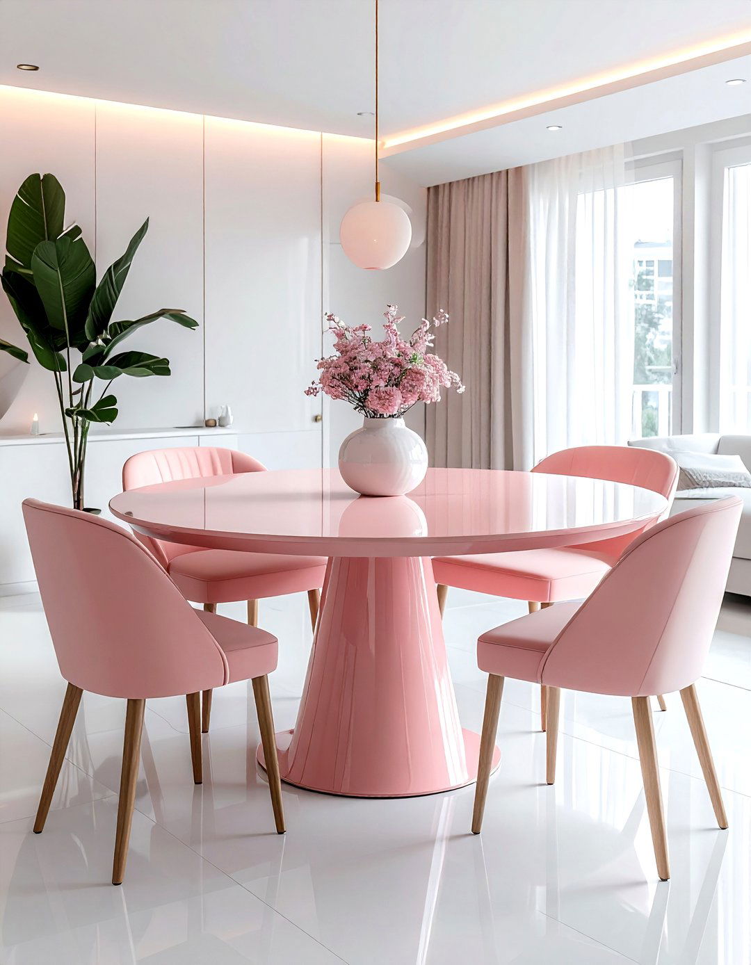 Blush Round Table Dining Room - 30 blush dining room ideas