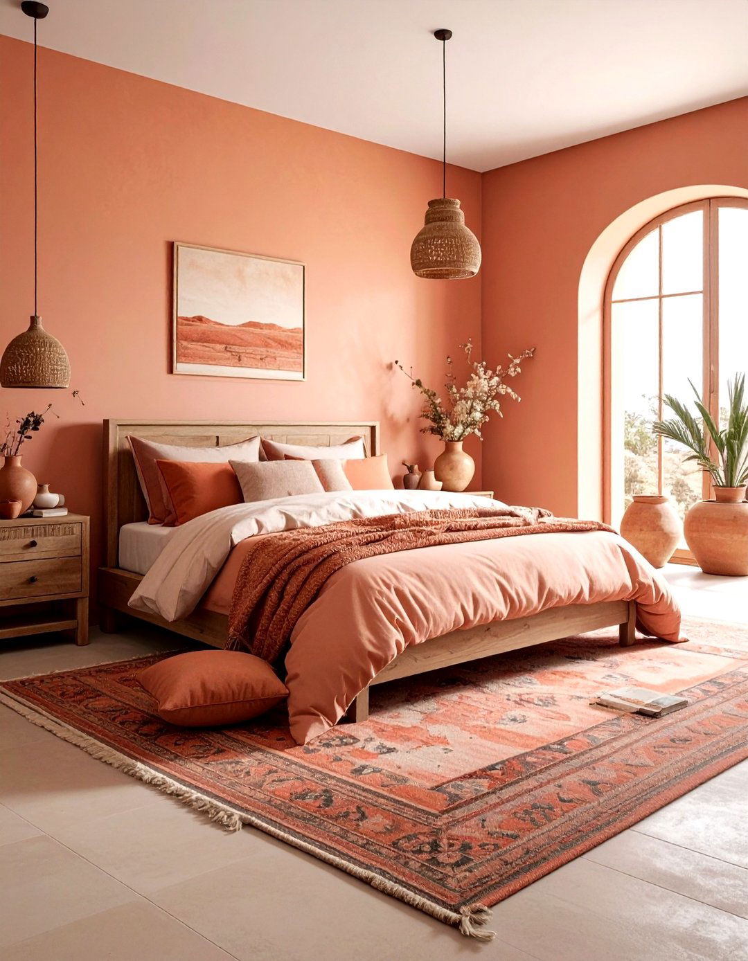 Blush and terracotta bedroom - 30 blush bedroom ideas