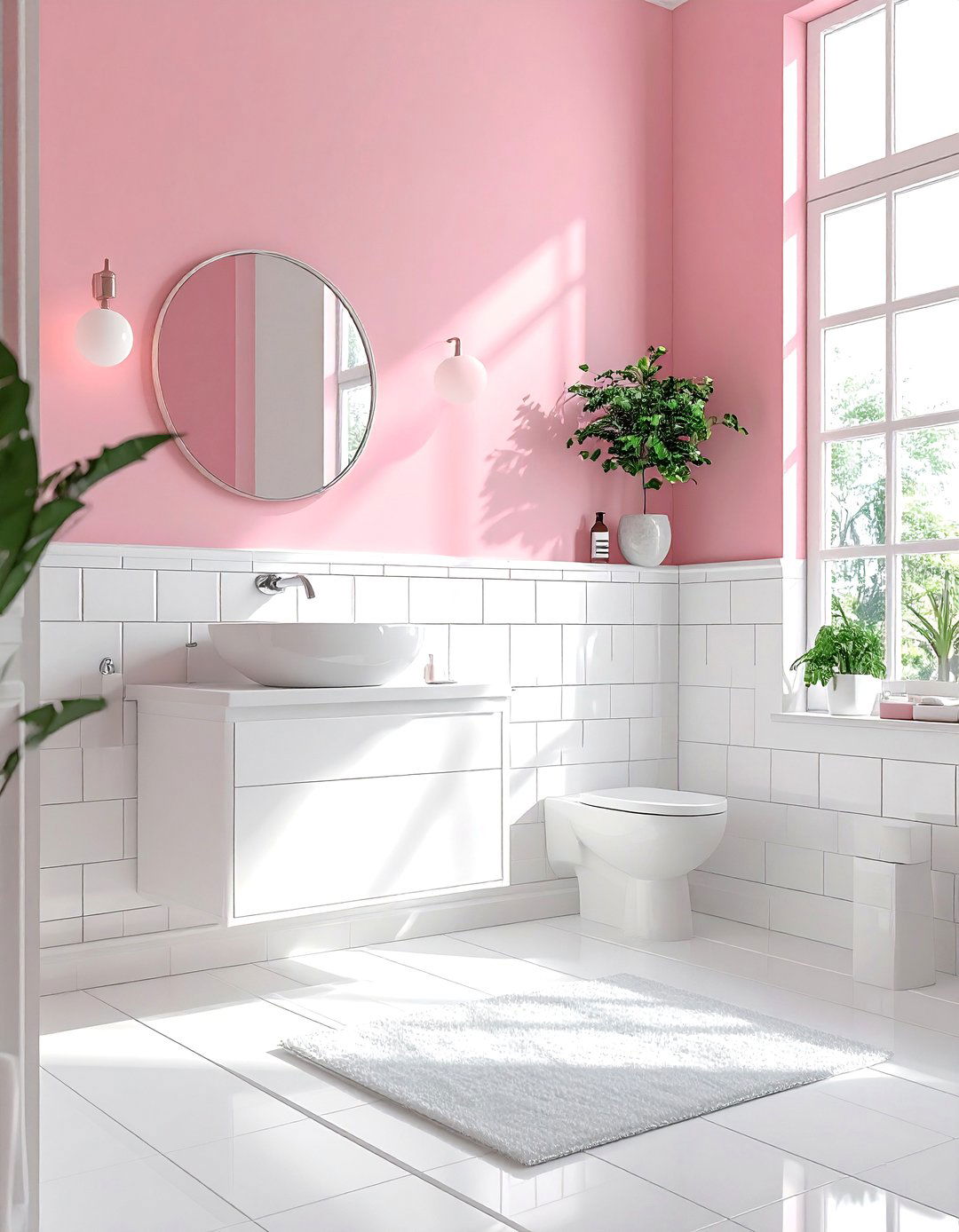 Blush and white bathroom - 30 blush bathroom ideas