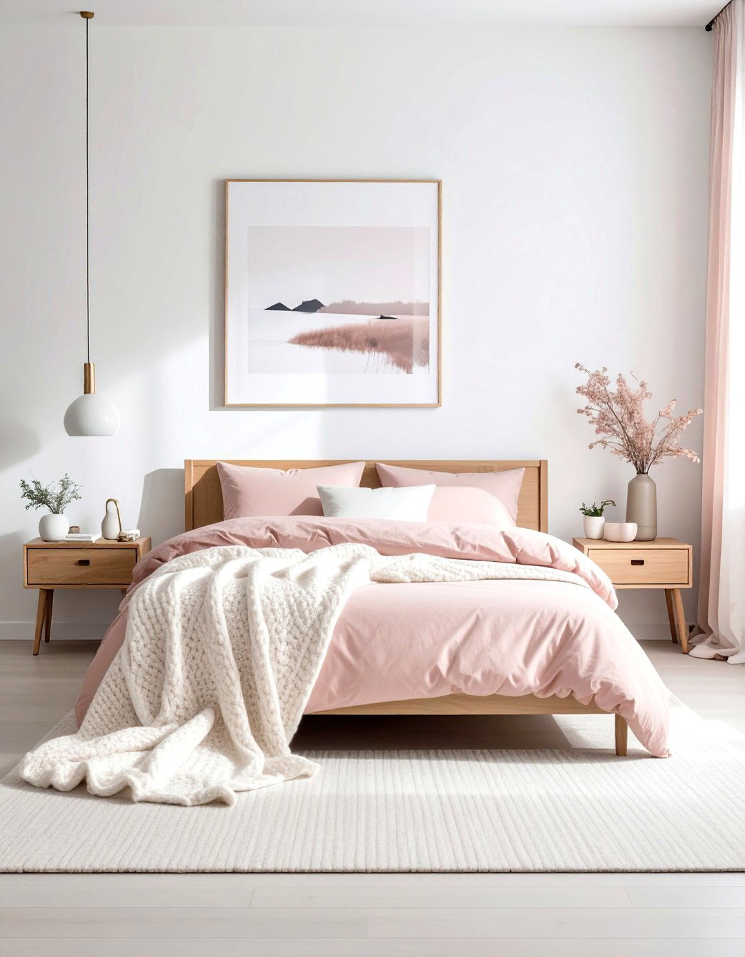 Blush and white bedroom aesthetic - 30 blush bedroom ideas