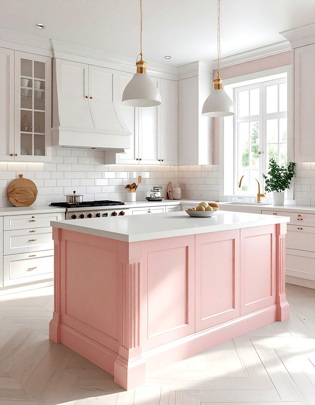 Blush pink and white kitchen - 30 blush kitchen ideas