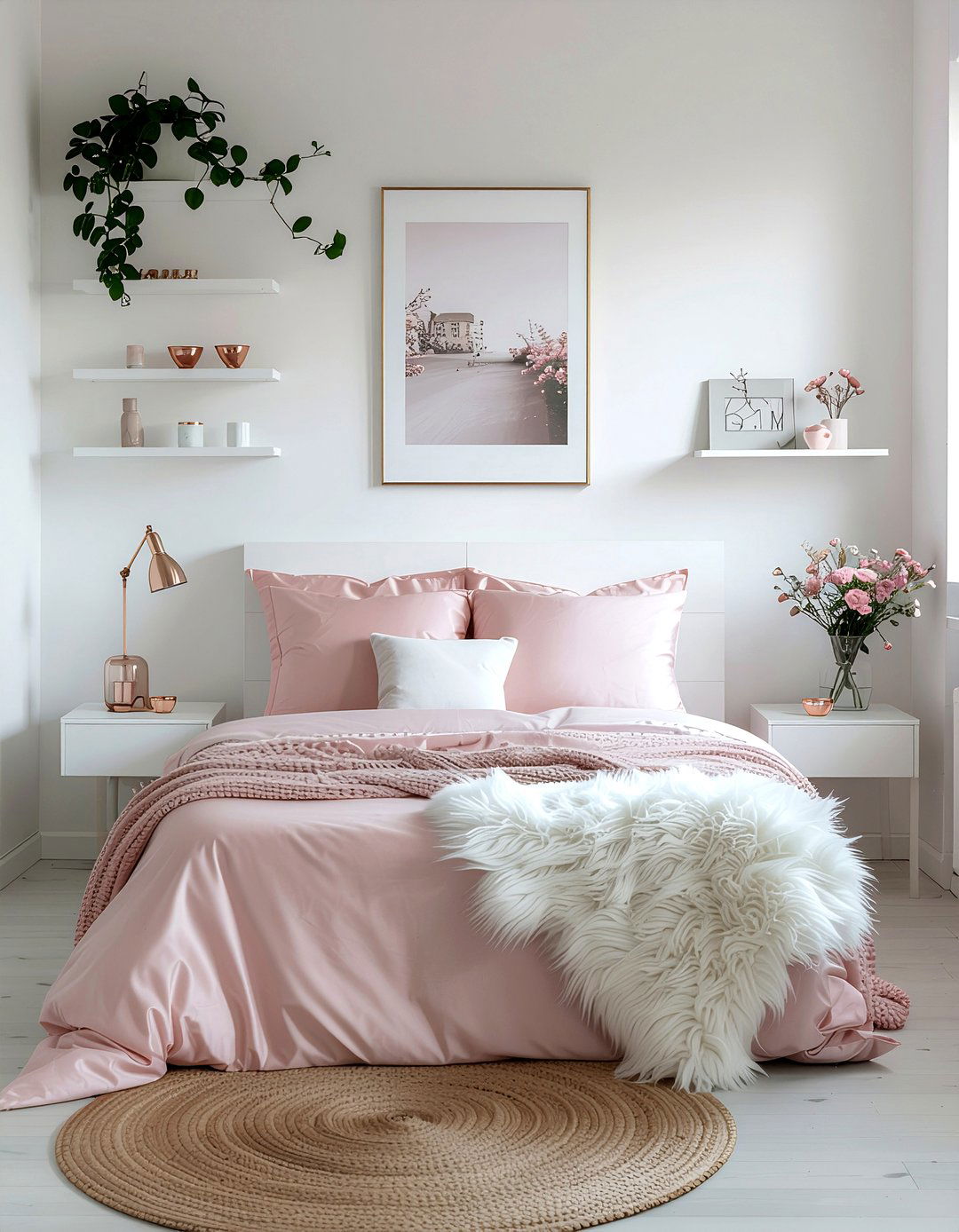 Blush pink bedroom - 30 bedroom color ideas