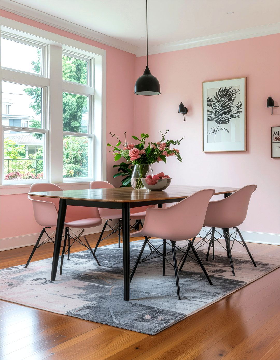 Blush pink dining room - 30 dining room color ideas