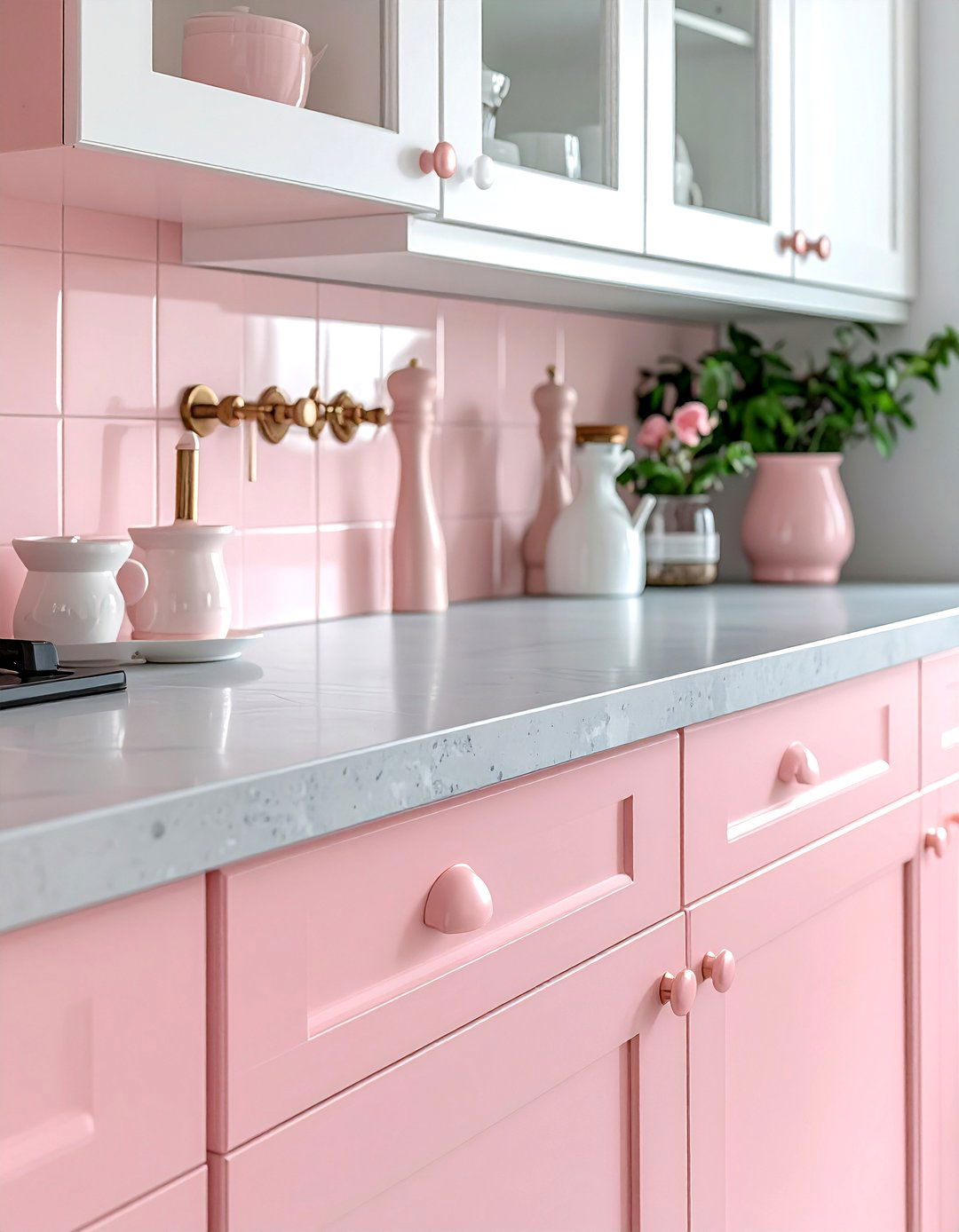 Blush pink kitchen hardware - 30 blush kitchen ideas