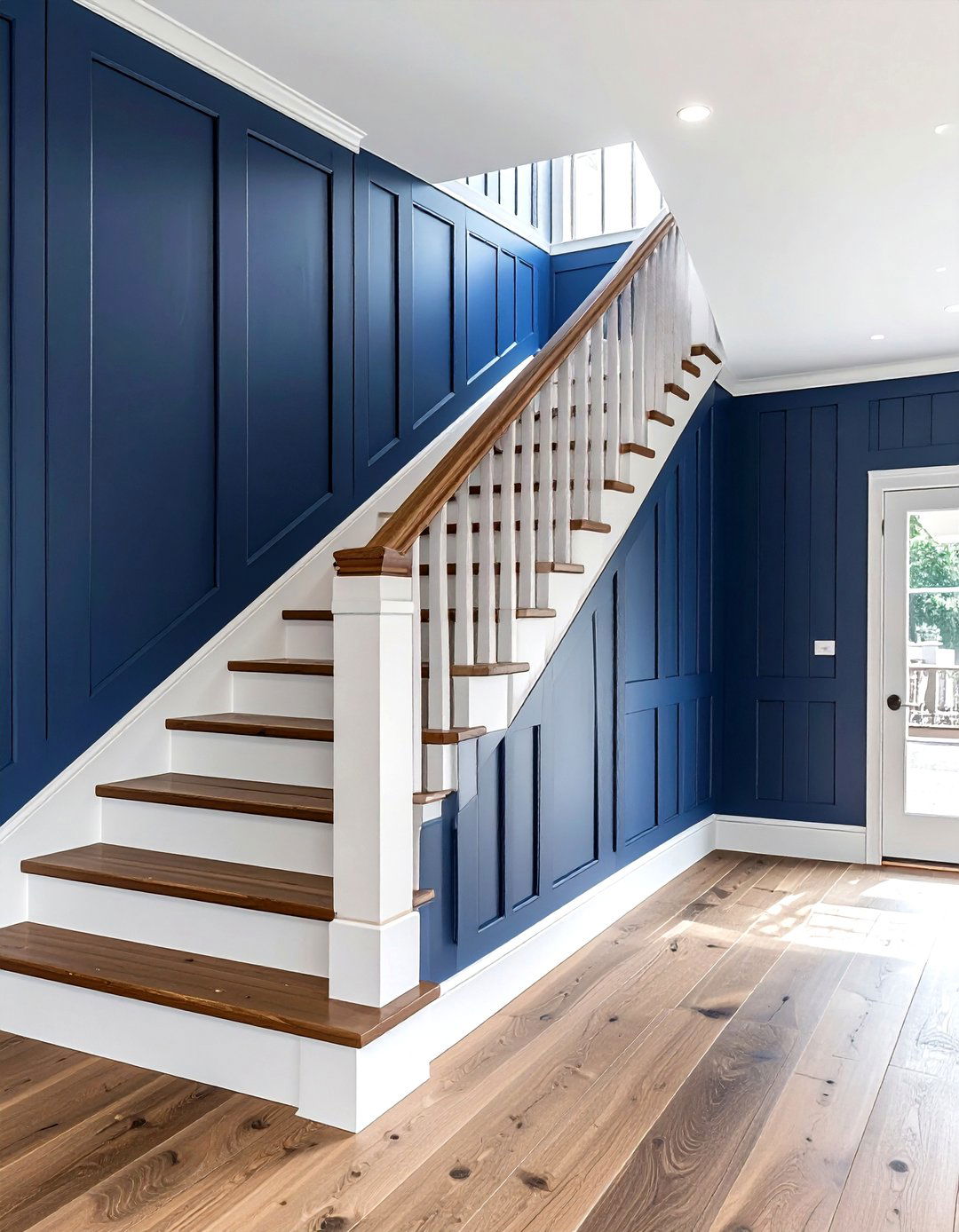 Board And Batten - 30 staircase wall ideas
