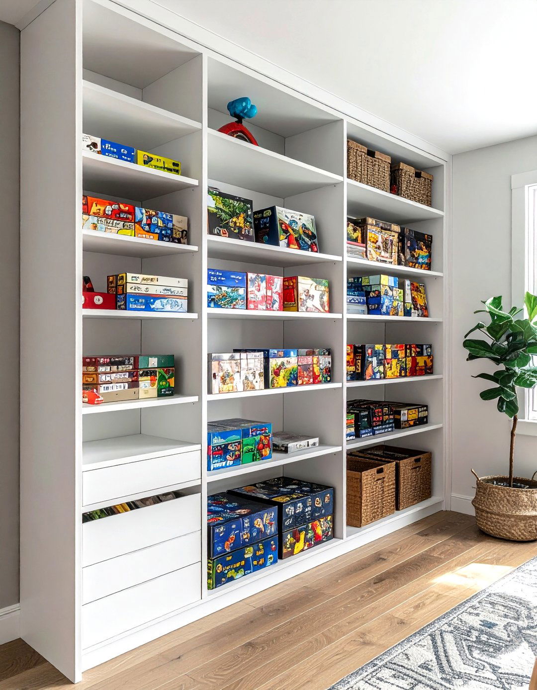 Board Game Closet Shelving - 30 living room closet organization