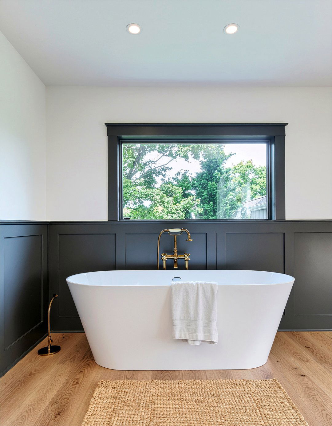 Board and Batten Bathroom - 30 bathroom molding ideas