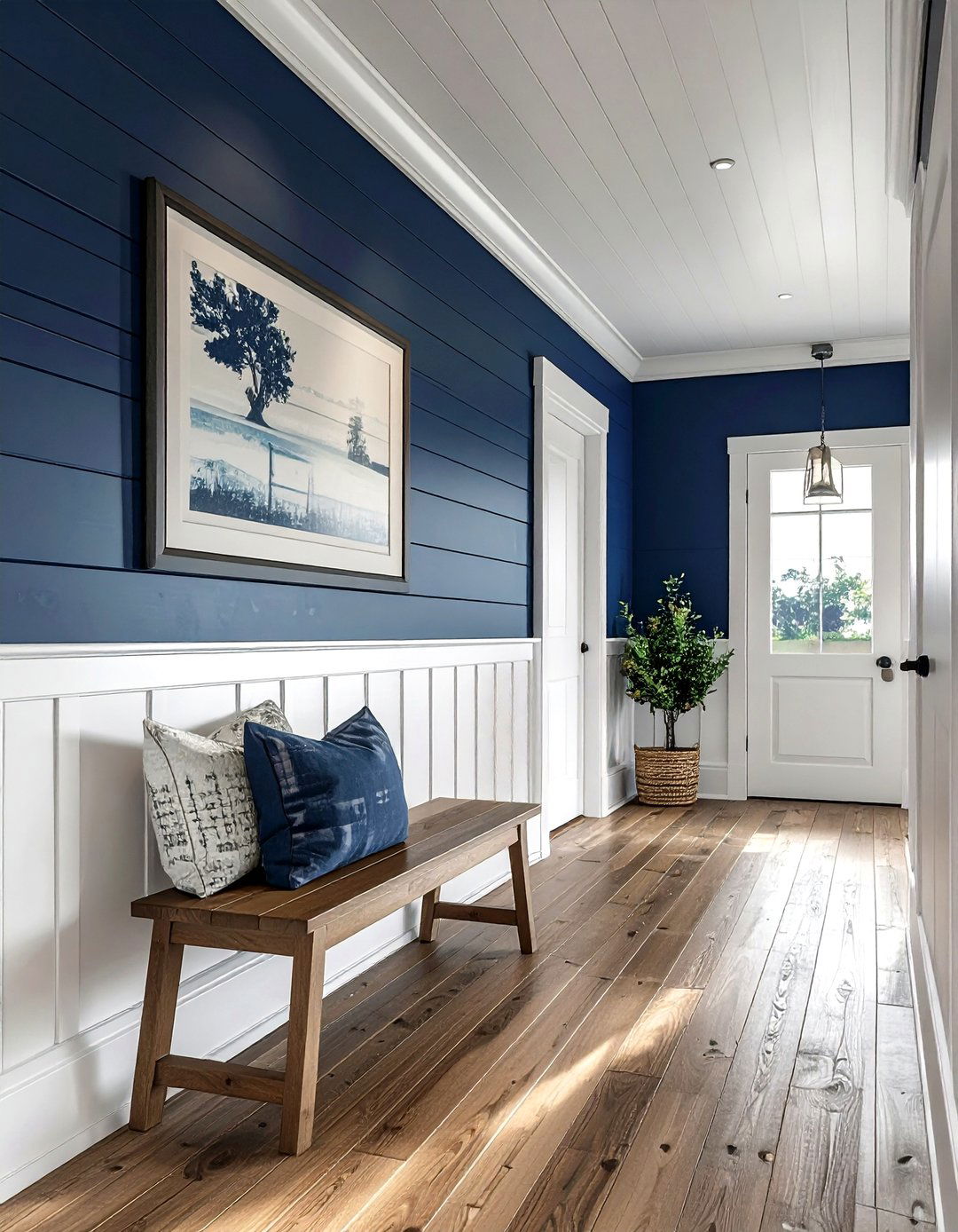 Board and batten - 30 hallway wall decor ideas