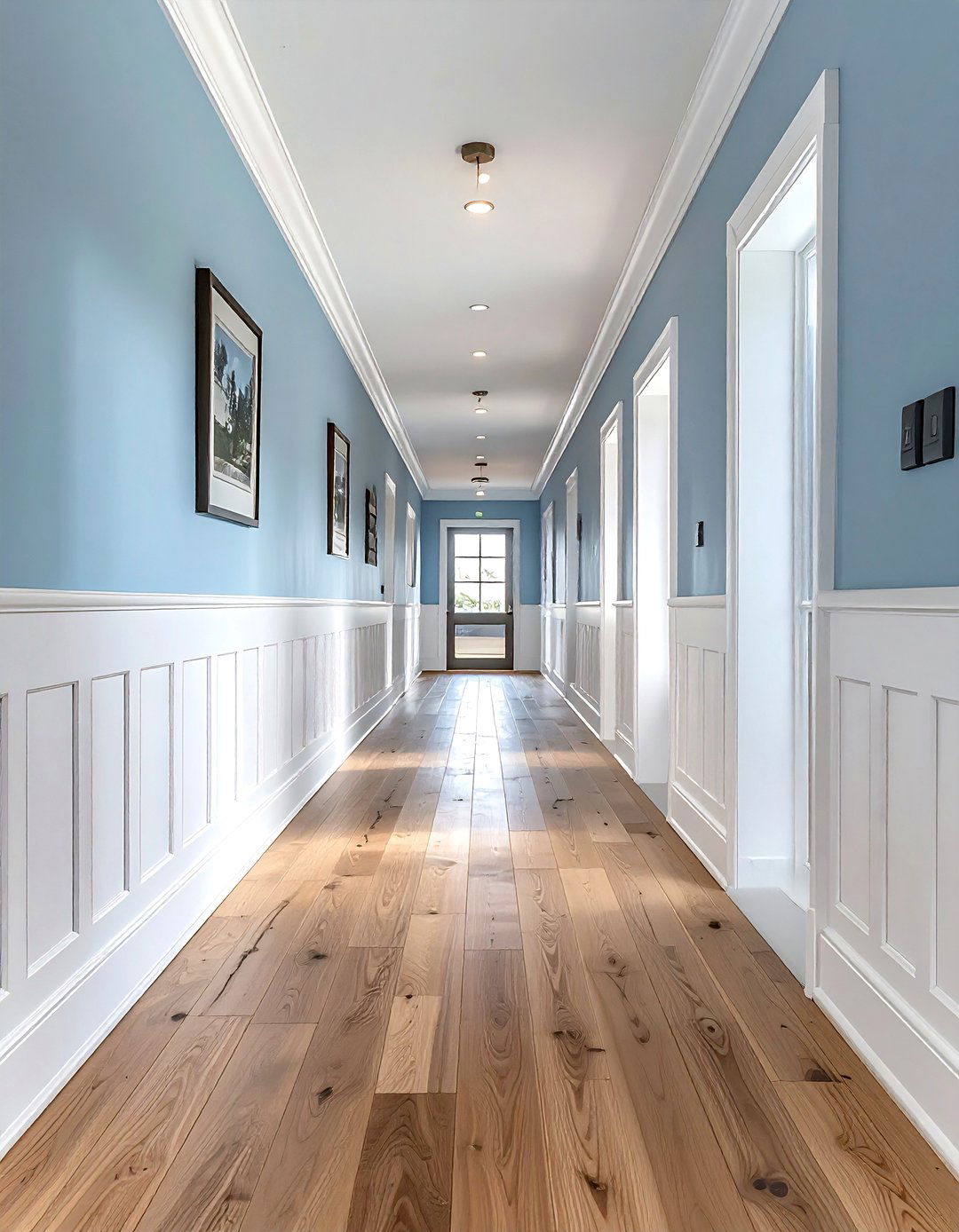 Board and batten - 30 long hallway ideas