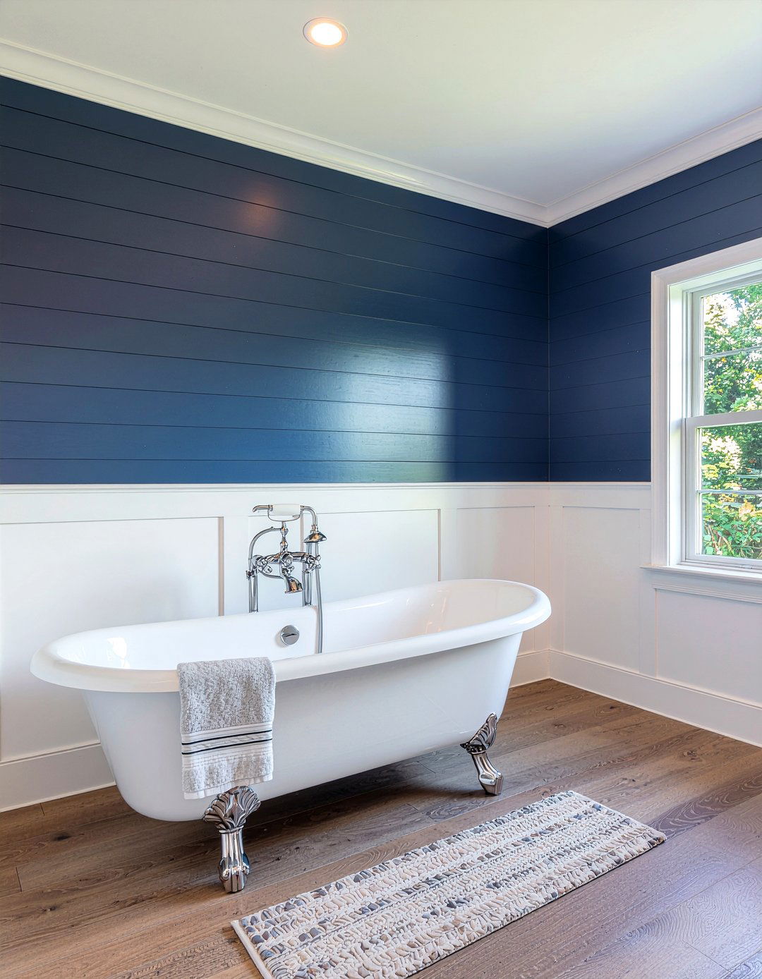 Board and batten bathroom wall - 30 bathroom textured wall ideas