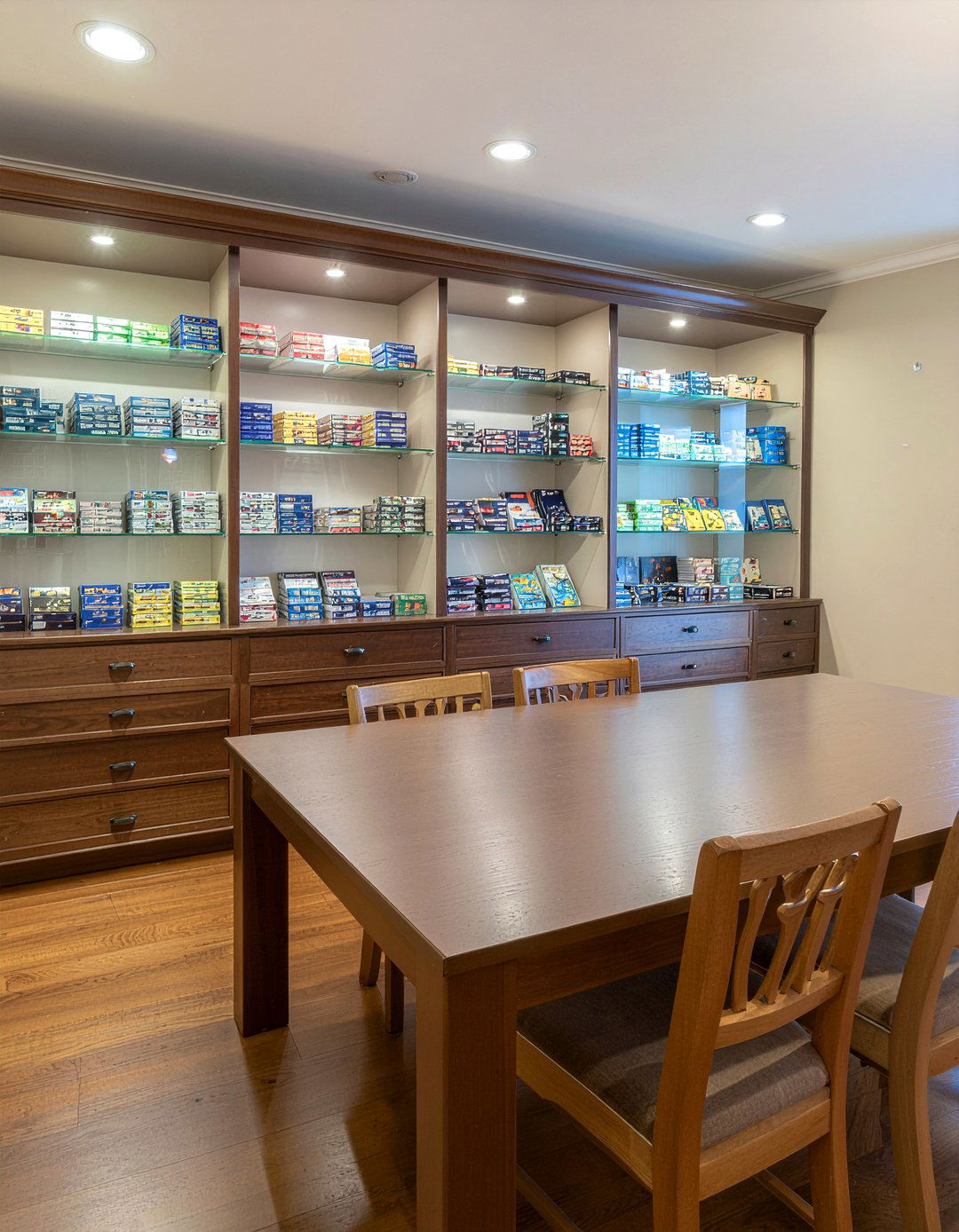 Board game storage cabinets - 30 dining room game room combo ideas