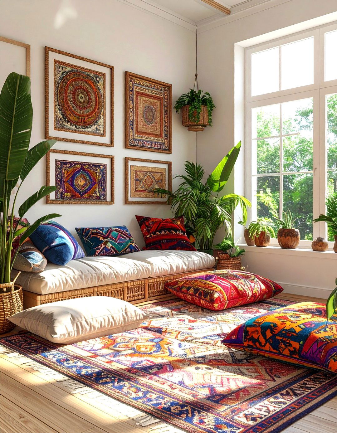 Bohemian Art Frame Wall - 30 frame wall ideas