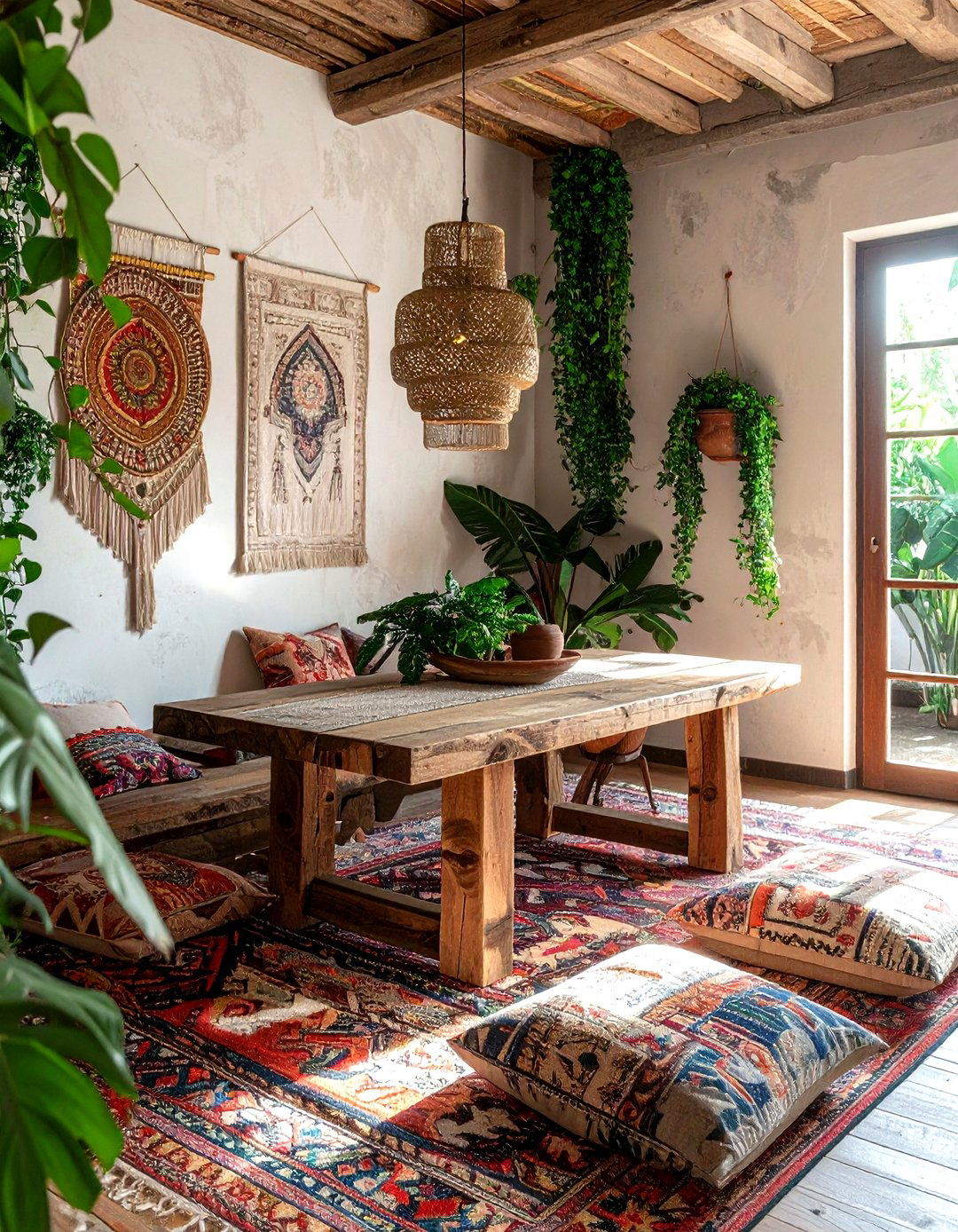 Bohemian Bali Dining Space - 30 Indonesian dining room ideas