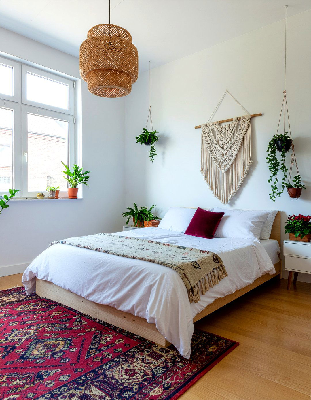 Bohemian Brick Bedroom - 30 bedroom brick wall ideas